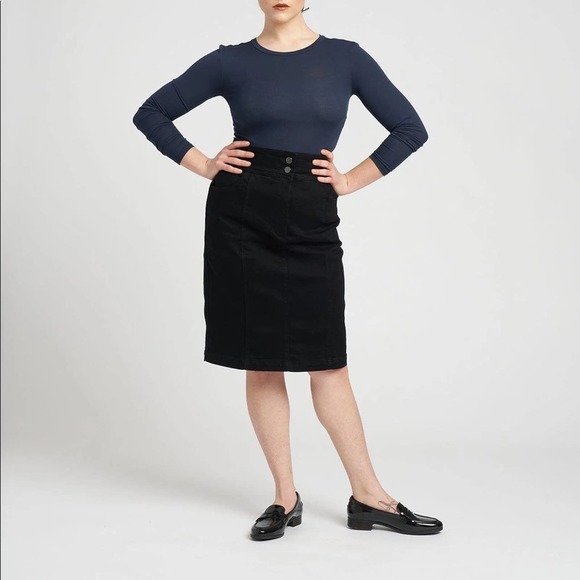 Universal Standard Dresses & Skirts - Universal Standard Julia Midi Denim Skirt in Black NWT